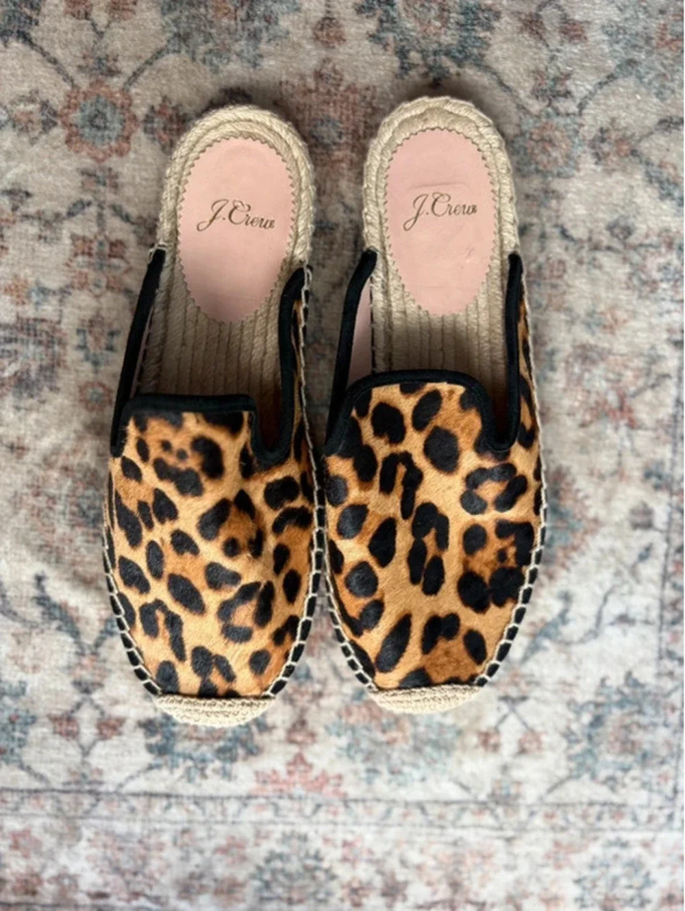 Womens Cheetah J.Crew Slip On Espadrilles Size 7 NEW